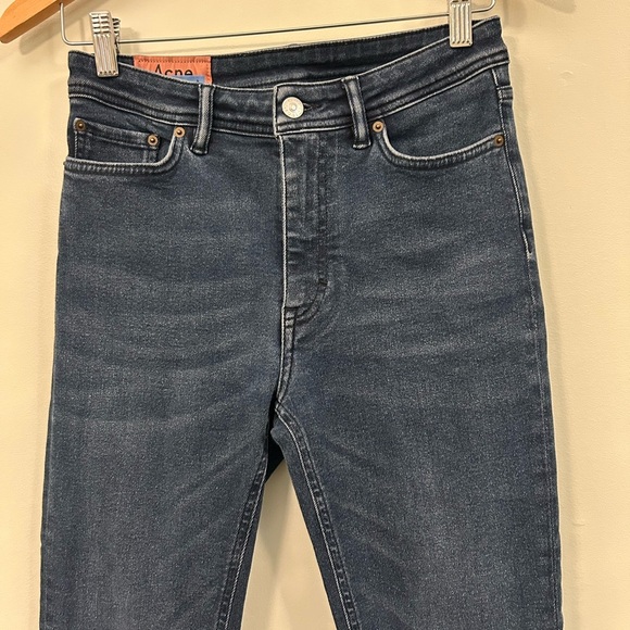 Acne Studios Bla Konst Stockholm Peg Skinny Blue Black Size 27 30 - Picture 4 of 11